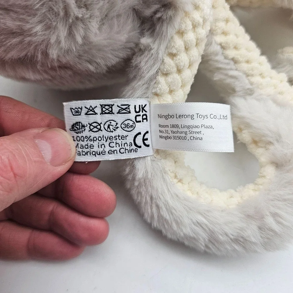 Apricot Lamb Octopus Plush Stuffed Animal Toy Small Gray Soft Washable Cute